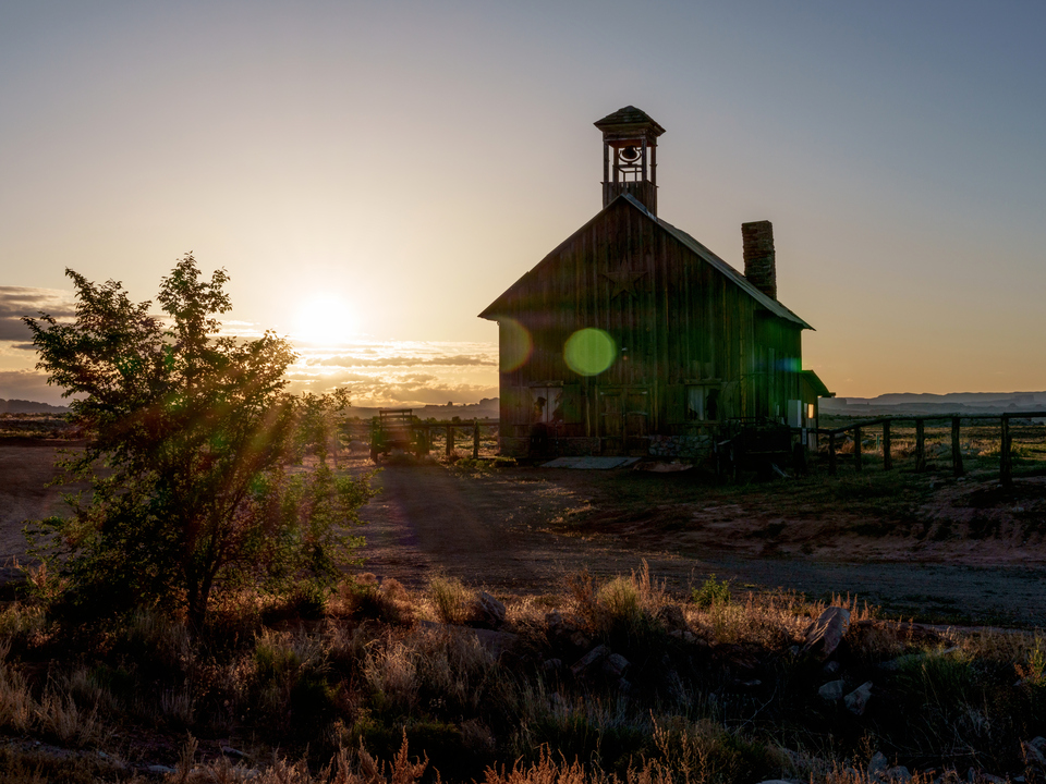 Moab Western Church Sunrise Flare