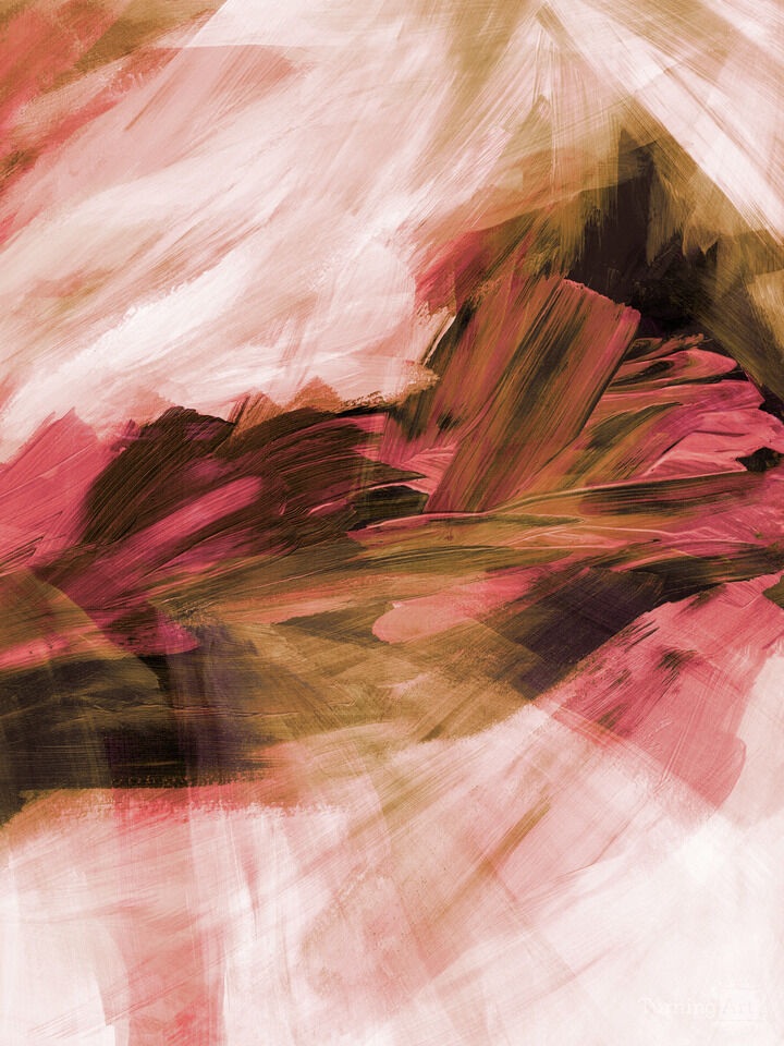 PUSH AND PULL 1 HOT PINK SAGE - ABSTRACT PAINTING (DIPTYCH)