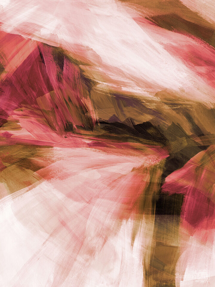 PUSH AND PULL 2 HOT PINK SAGE - ABSTRACT PAINTING (DIPTYCH)