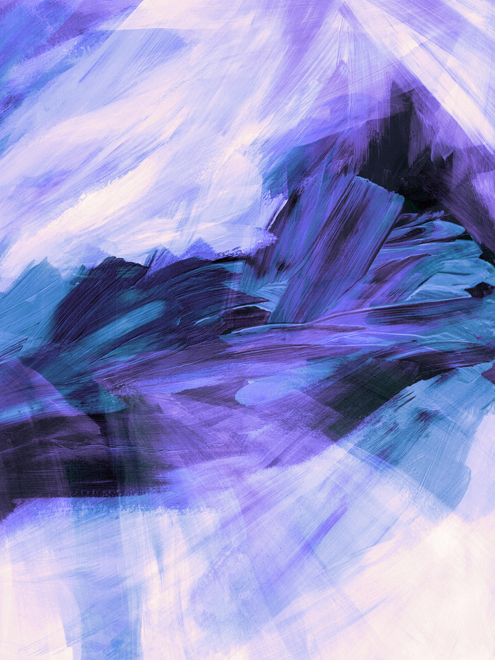 PUSH AND PULL 1 LAVENDER PURPLE BLUE - ABSTRACT PAINTING (DIPTYCH)