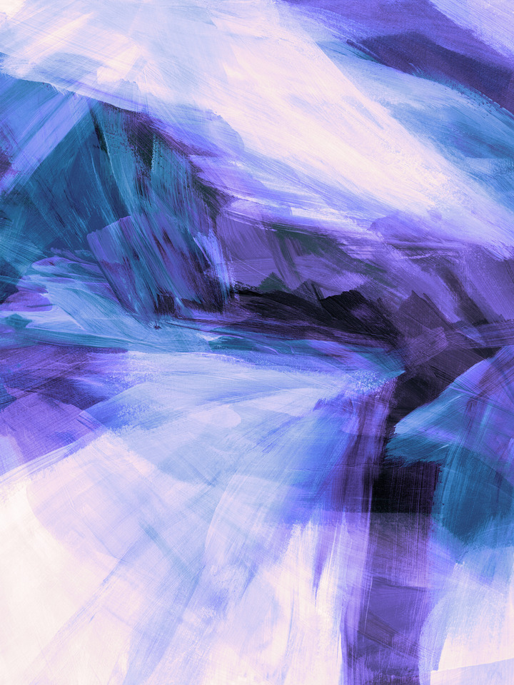 PUSH AND PULL 2 LAVENDER PURPLE BLUE - ABSTRACT PAINTING (DIPTYCH)