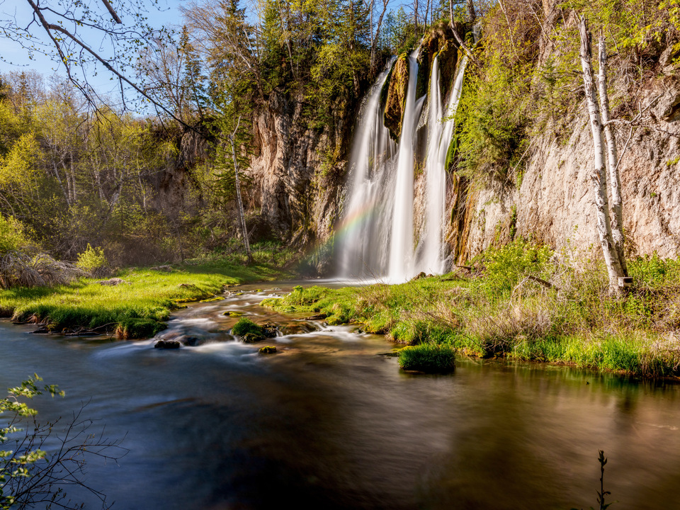 Spearfish Falls Morning Rainbow