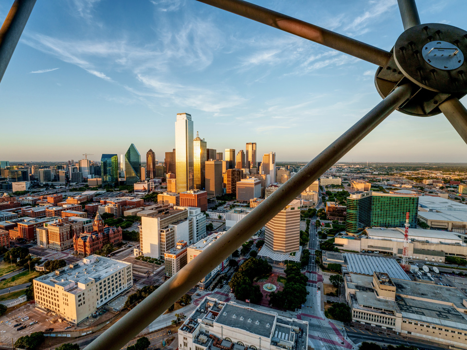 Downtown Dallas Sunset From Reunion Tower