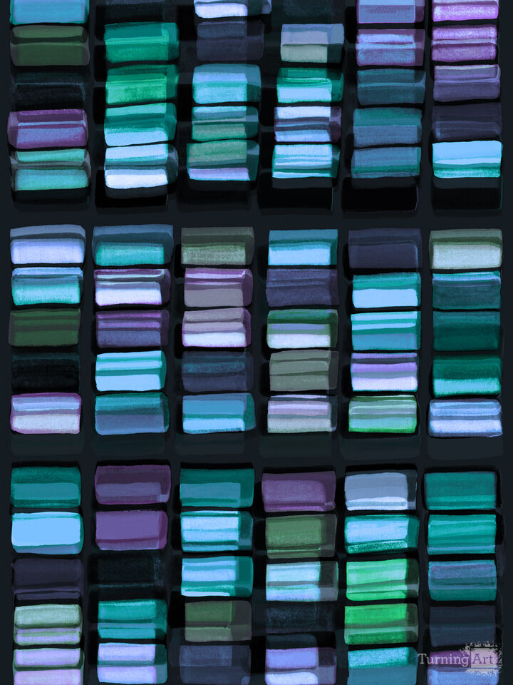 COLORBLOCK GRID INVERTED 2 - ABSTRACT PAINTING