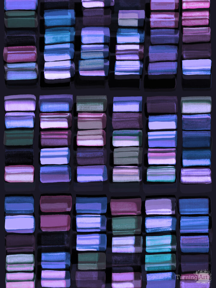 COLORBLOCK GRID INVERTED 3 - ABSTRACT PAINTING
