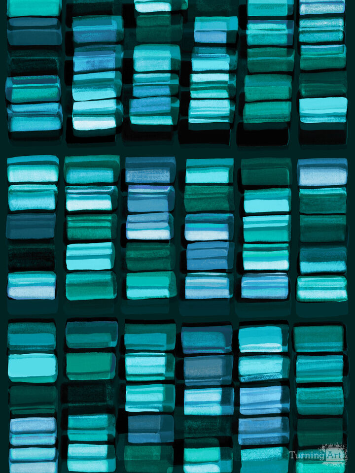 COLORBLOCK GRID INVERTED 6 - ABSTRACT PAINTING