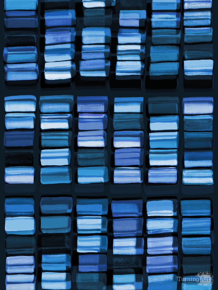 COLORBLOCK GRID INVERTED 8 - ABSTRACT PAINTING