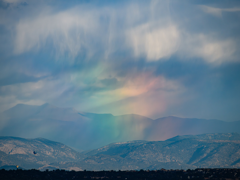 Rainbow Cloud Iridescence Over the Front Range