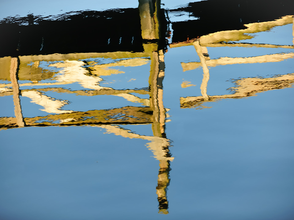 Boat Dock Sunset Abstract