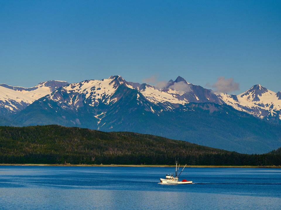 Inbound Fishing Trawler in Chilkoot Inlet