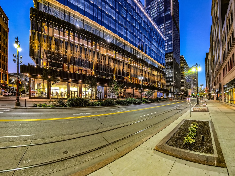 Born in Detroit Along Woodward Avenue at Blue Hour