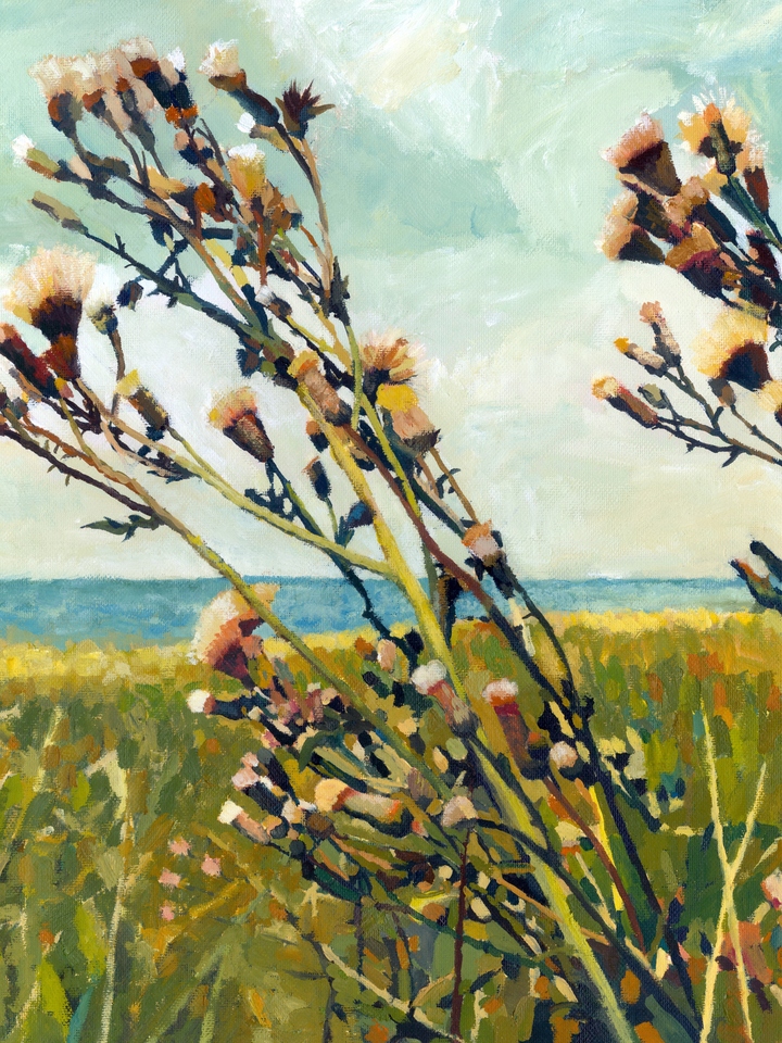 Thistles on the Beach Vertical