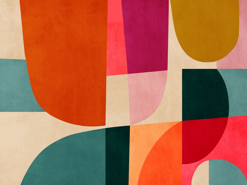 Colorful Mid-Century Geometric