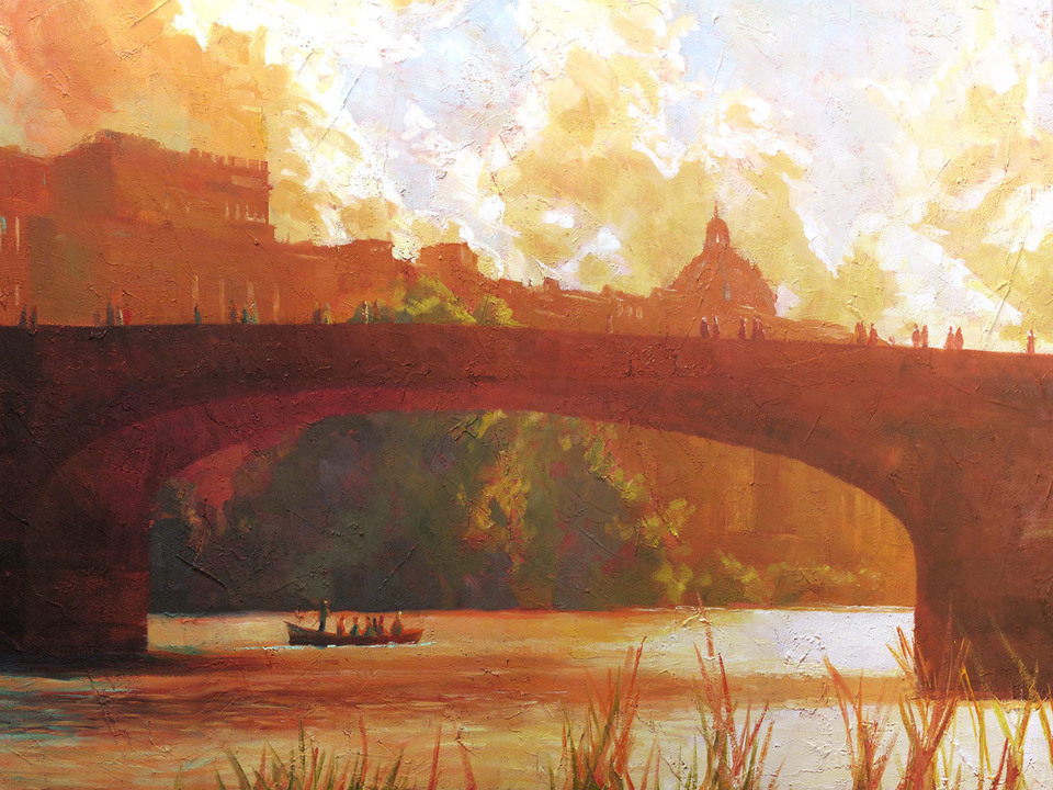 Florence, Italy - the Arno River at Sunset
