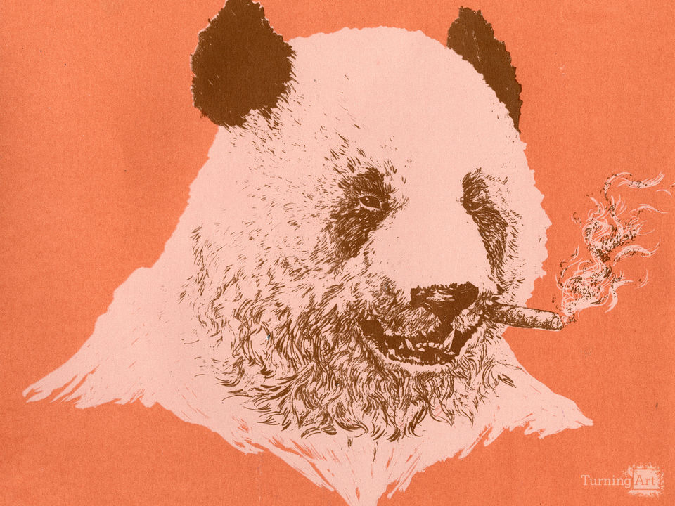 Smoking Panda