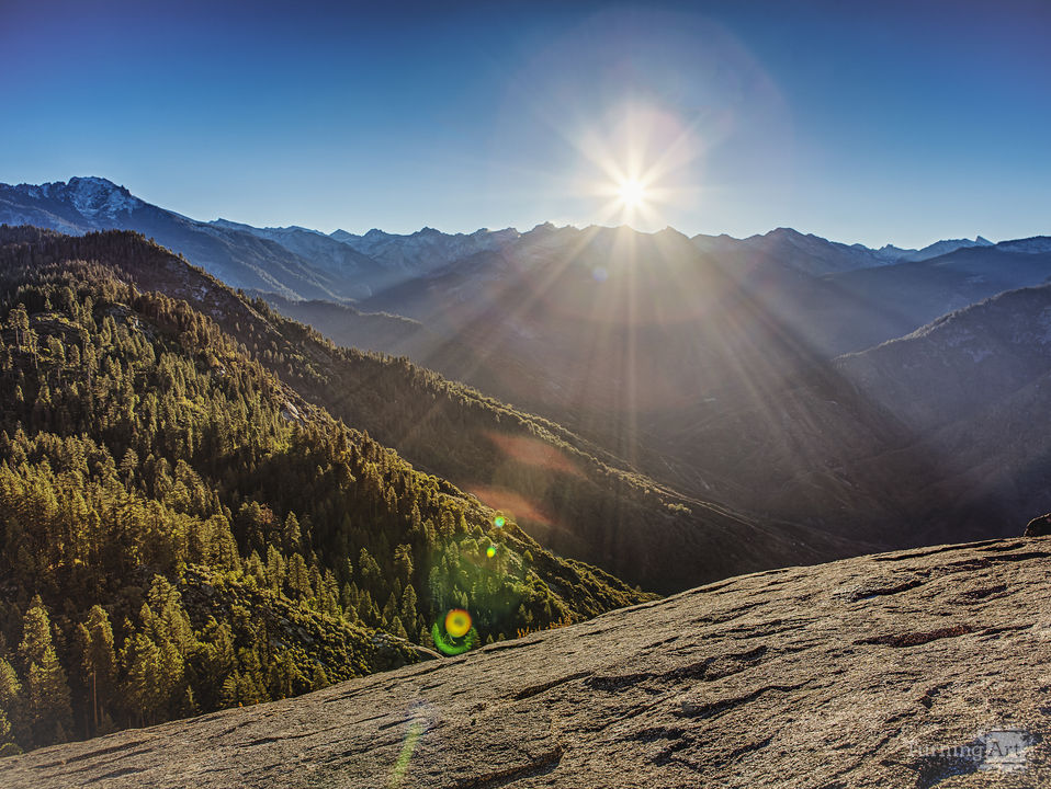 Sunrise over the western divide sequoia national p