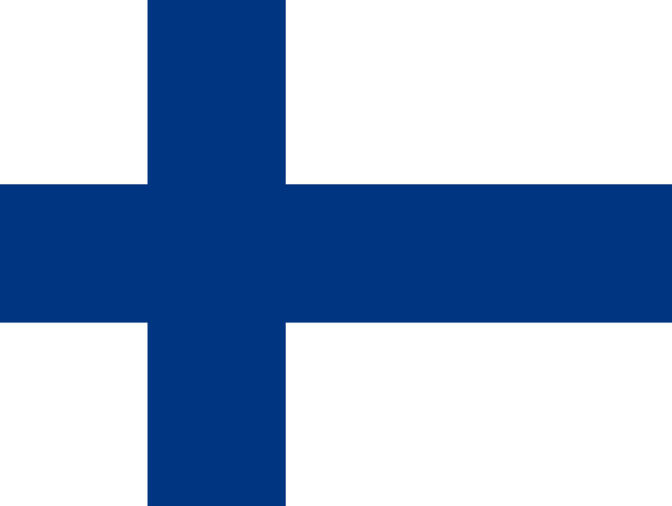 National flag of finland authentic