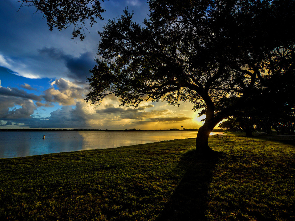 Sunrise and Shadows at Lake Shelby
