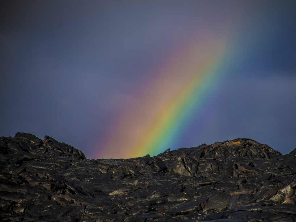 Rainbow over Volcano