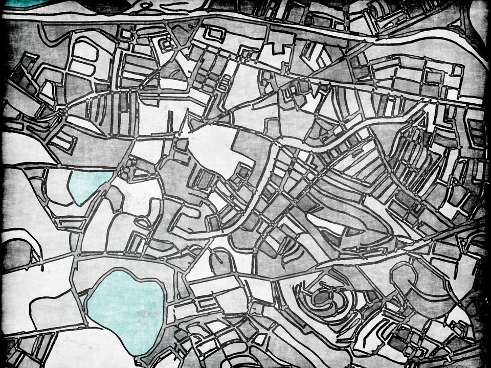 Abstract Map of Brighton