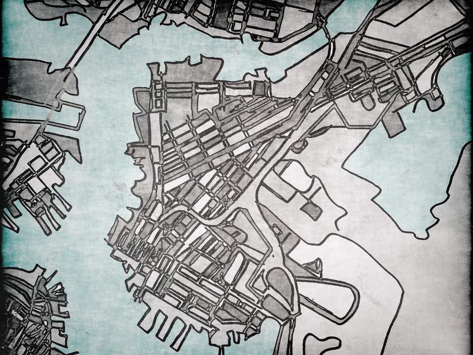 Abstract Map of East Boston 