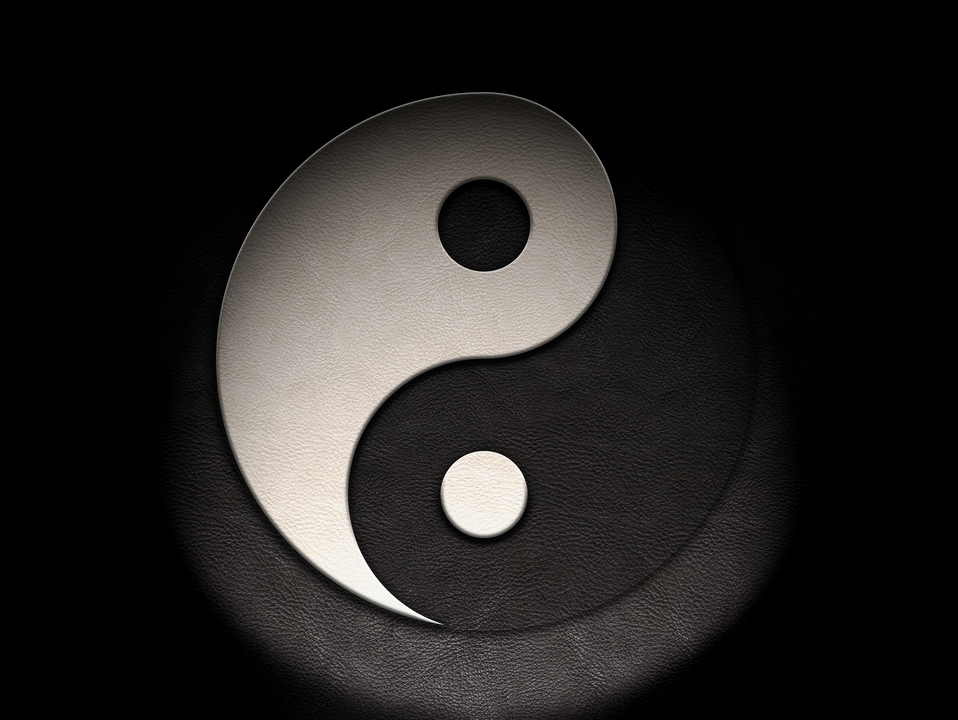 Yin Yang Symbol Leather Texture