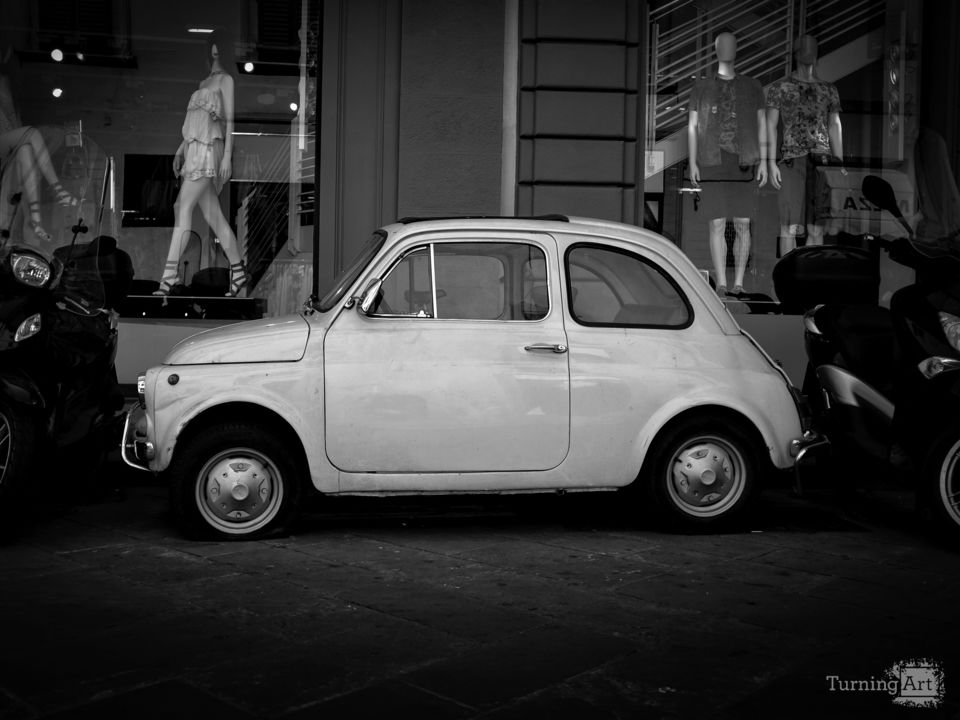Vintage Fiat 500 Florence Italy