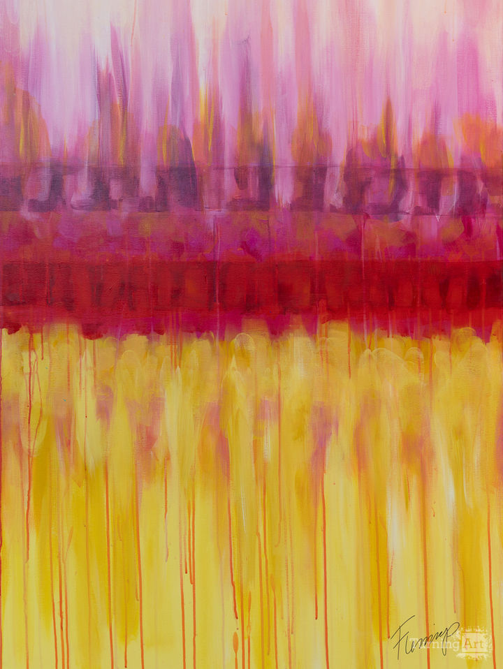 Greek Key Flower Fields