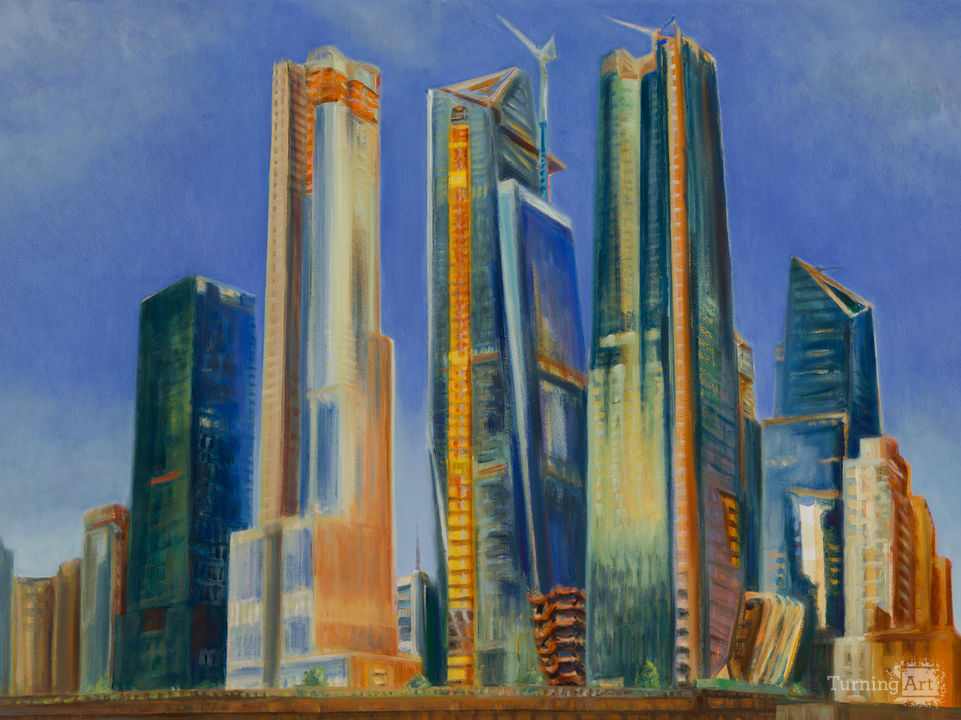 Hudson Yards Rising Summer Afternoon 2018