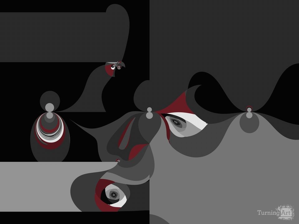 Red On Black & White 5