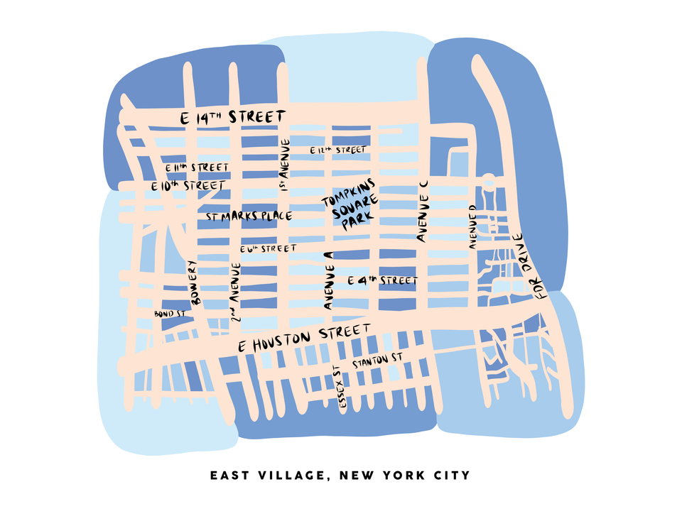 East Village NYC Map