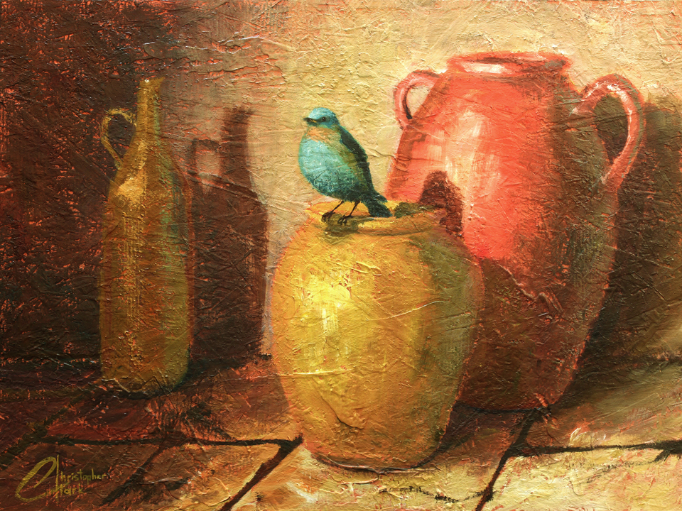 Blue Bird and Pottery I