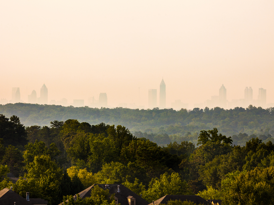 Distant view of downtown Atlanta