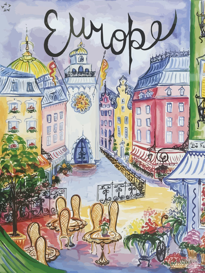 Vintage Europe United Poster