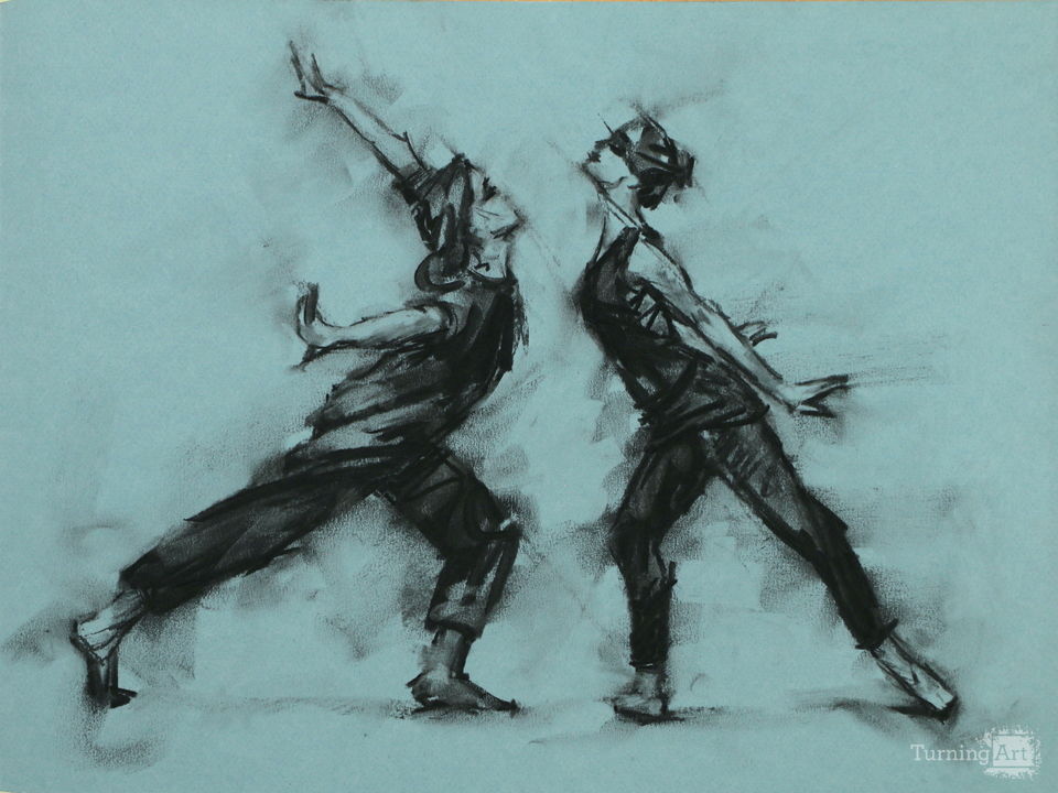 Erin Atkinson and Nina Kramberger (Ballet Cymru rehearsal 217)