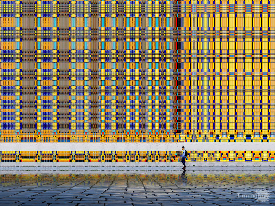 Yellow, Orange and Blue