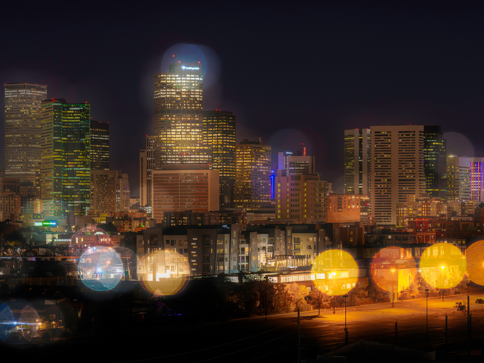 Denver Skyline Bokeh