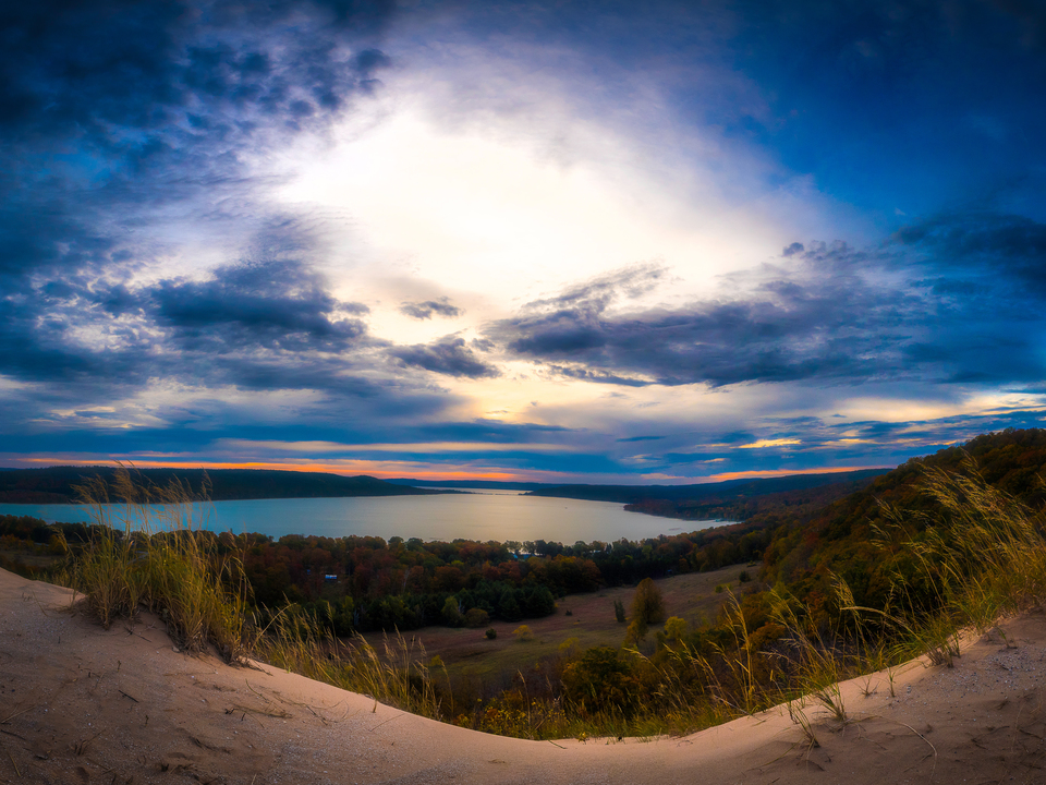 Morning Glow Over Glen Lake