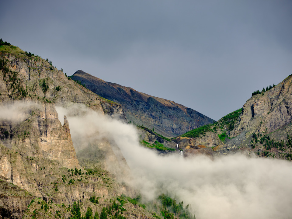 Low Lying Clouds around Telluride Mountains