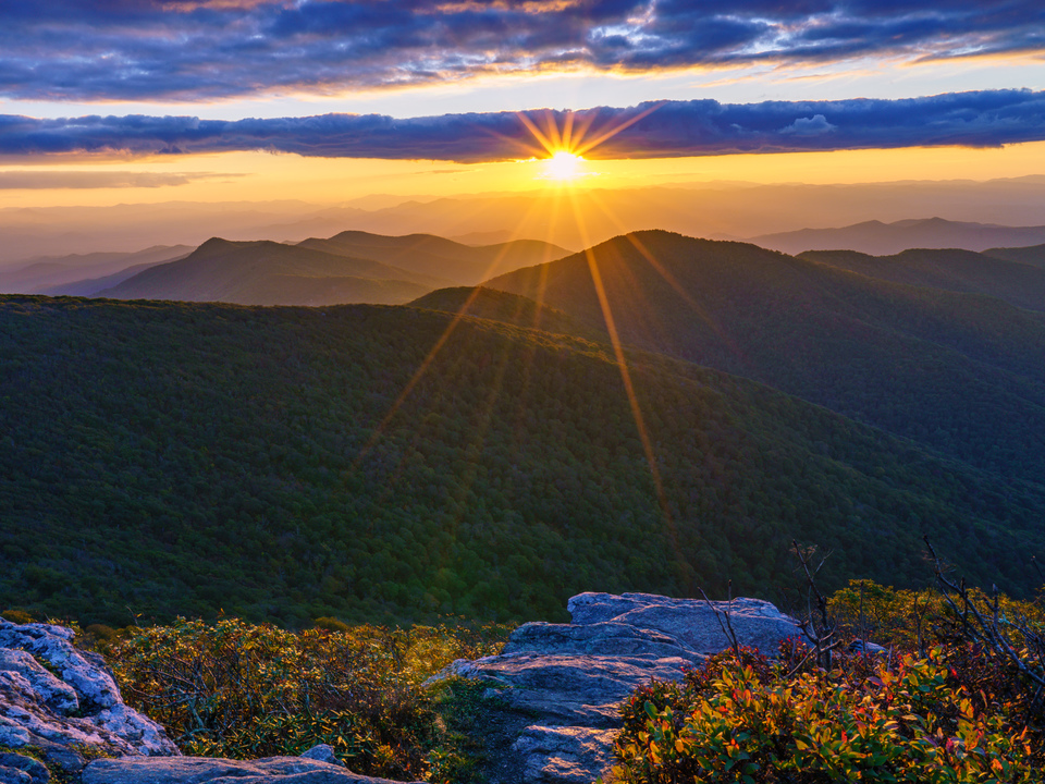 Magical Sunset at Craggy Pinnacle, North Carolina