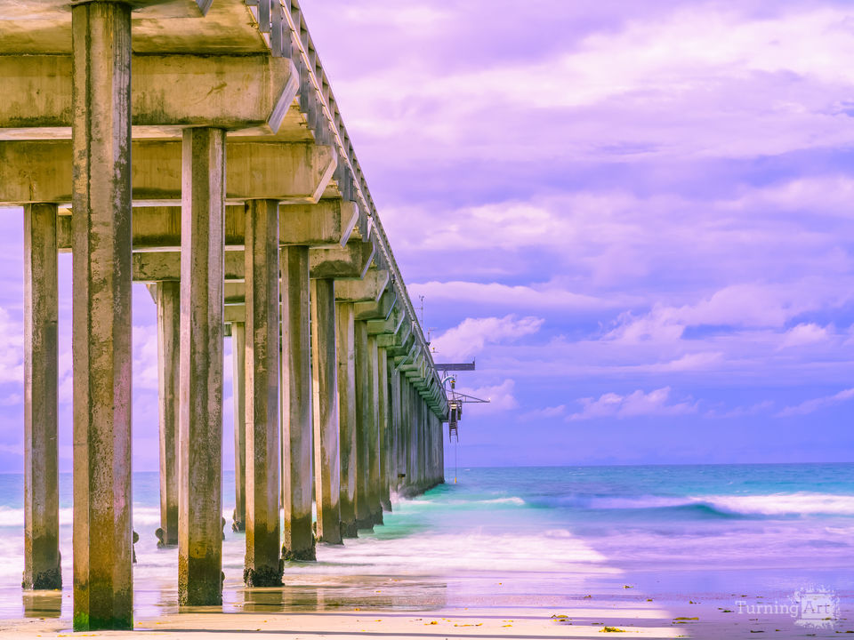 Pastel Color Day Shot of Scripps Pier, La Jolla