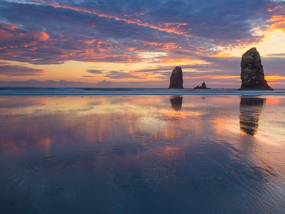 Reflections at Cannon Beach