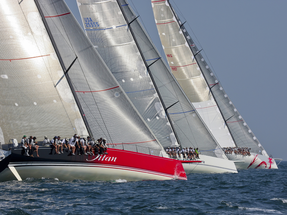 Maxi Yacht Start in Newport to Bermuda Race