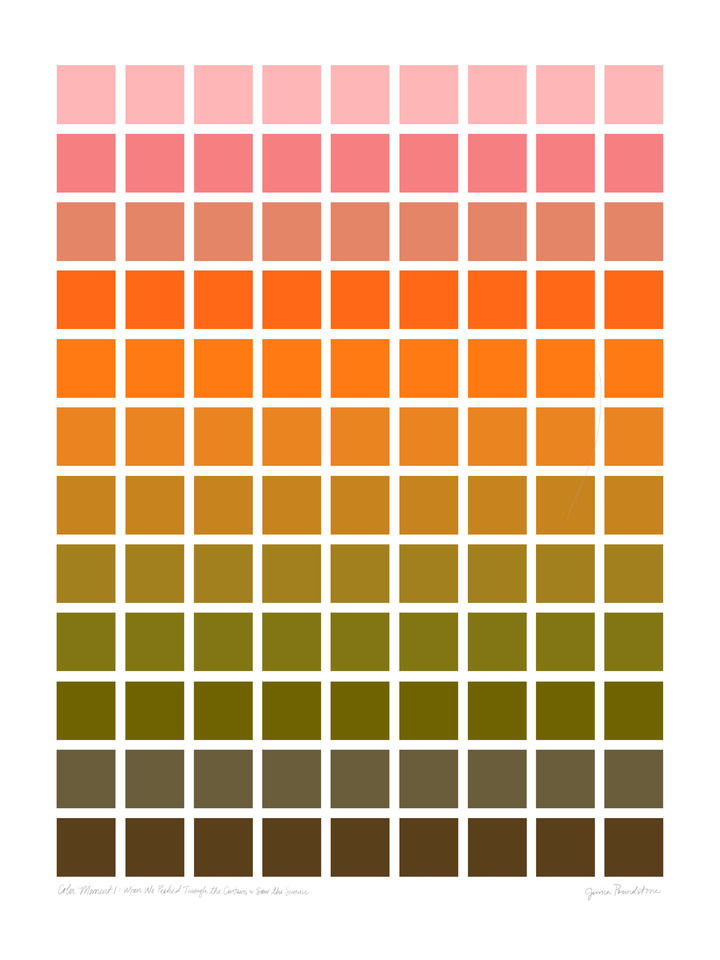 Color Moment 1: When We Peeked Through the Curtain and Saw the Sunrise