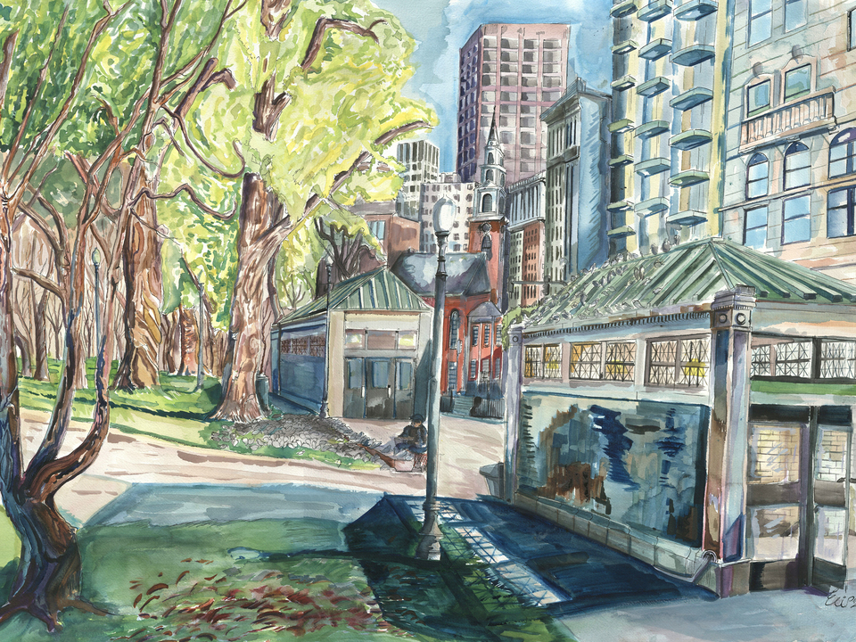 "Boylston Street and Boston Common"