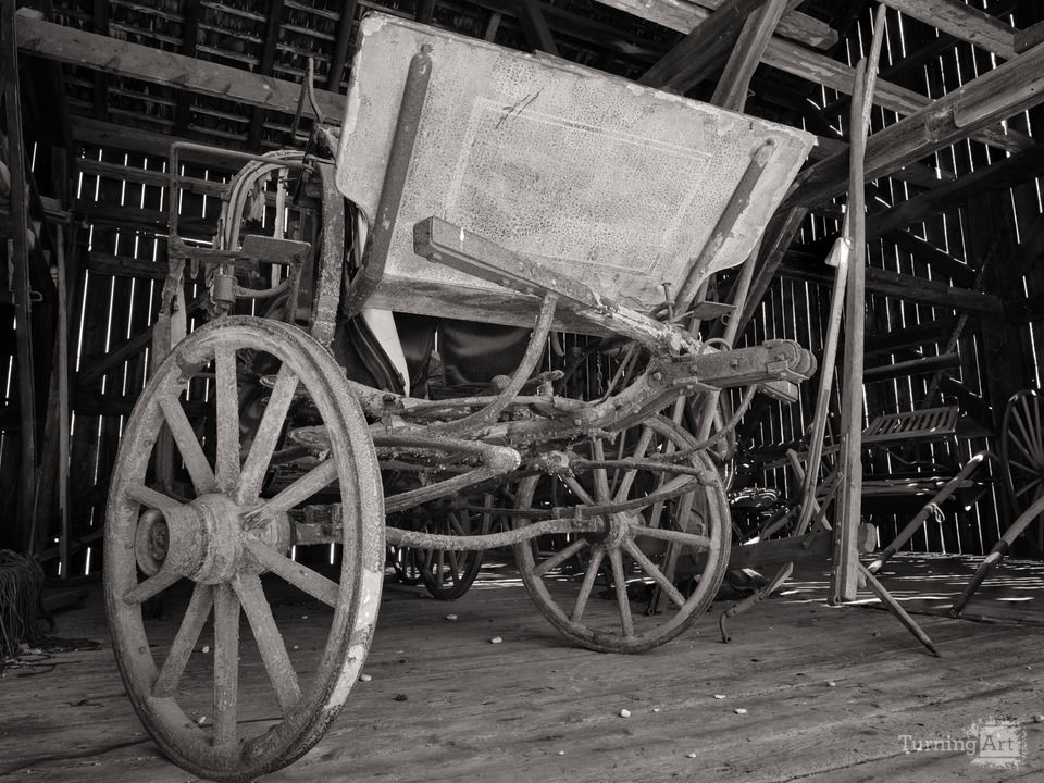 Old Stagecoach in Black & White