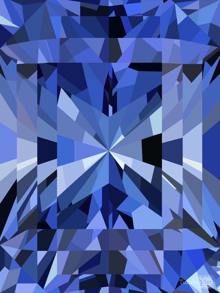 Blue Sapphire, Radiant Cut Gemstone