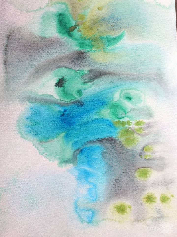 Coastal Watercolor Abstract 105