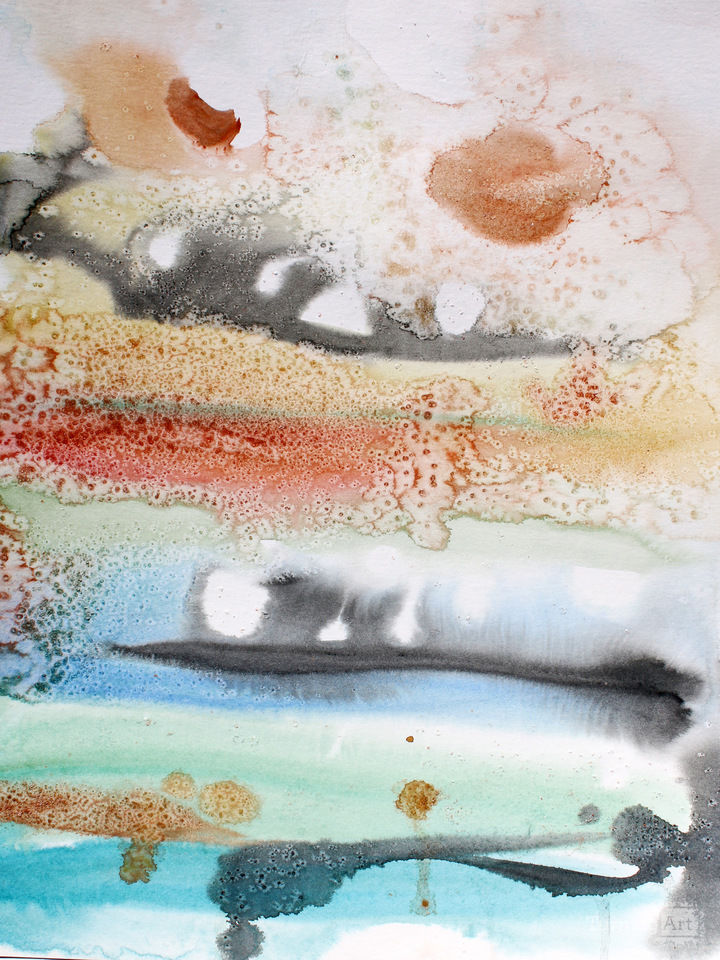 Coastal Watercolor Abstract 171