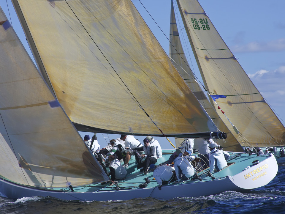 Intrepid Sails Upwind in Newport
